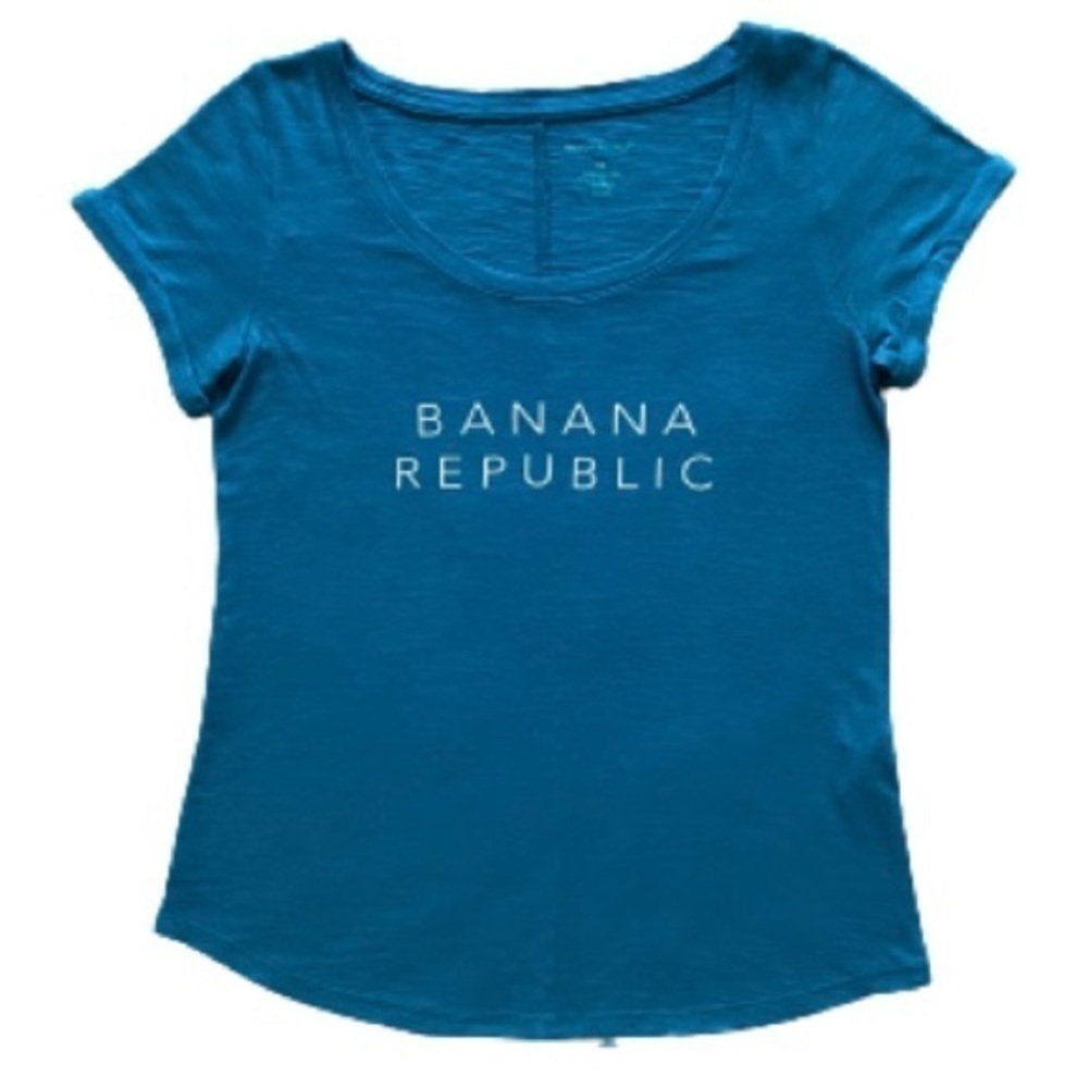 Banana Republic Blue Logo T-Shirt